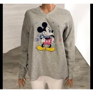 Mickey Mouse Fleece Sweatshirt Size Large